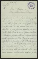 Carta da Condessa do Juncal a Teófilo Braga
