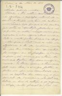 Carta de Teófilo Braga para Maria do Carmo Xavier de Barros Leite