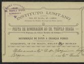 Convite do Instituto Lusitano a Teófilo Braga