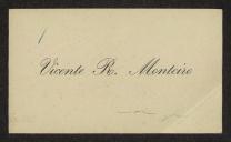 Cartão de visita de Vicente R. Monteiro