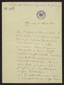 Carta de Philéas Lebesgue para Teófilo Braga