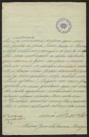Carta de Maria José da Câmara Braga a Teófilo Braga