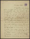 Carta de Ignacio L. Ribera y Rovira para Teófilo Braga