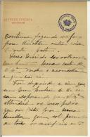 Carta de Adosinda Pimenta para Teófilo Braga