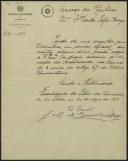 Ofício de J. M. de Queirós Veloso a Teófilo Braga