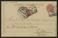 Bilhete-postal de Joaquim de Araújo a Teófilo Braga