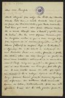 Carta de Joaquim de Araújo para Teófilo Braga