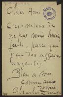 Carta de Charles Duret a Teófilo Braga