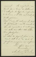 Carta de Antonio Padula a Teófilo Braga