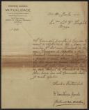 Carta de Anselmo Luis da Silva a Teófilo Braga