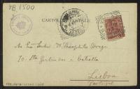 Bilhete-postal de Joaquim de Araújo a Teófilo Braga