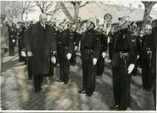 Fotografia de Américo Tomás presidindo às comemorações do cinquentenário da Associação Humanitária dos Bombeiros Voluntários Lisbonenses