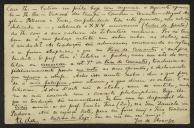 Bilhete-postal de Joaquim de Araújo a Teófilo Braga