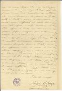 Carta de Teófilo Braga para Maria do Carmo Xavier de Barros Leite