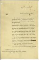 Cópia do ofício de Sidónio Pais para Von Jagow