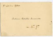 Cartão de visita de António Botelho Sarmento