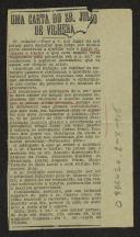 Um carta do Sr. Júlio de Vilhena