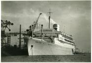 Fotografia do paquete de passageiros “Vera Cruz, construído nos estaleiros da Bélgica