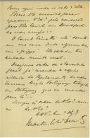 Carta de Martin C. V. Hertz para Manuel Teixeira Gomes