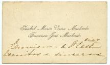 Cartão de visita de Isabel Maria Vieira Machado e Francisco José Machado