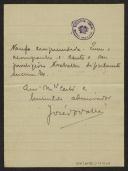Carta de José do Vale para Teófilo Braga