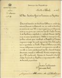 Ofício da 1ª Repartição do Governo Civil do Porto para Eurico Cameira