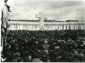 Fotografia da cerimónia da missa campal e bênção dos navios bacalhoeiros em Lisboa
