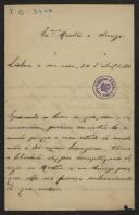 Carta de Agostinho Fortes para Teófilo Braga