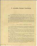 À Assembleia Nacional Constituinte