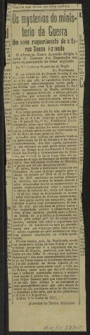 Os mistérios do Ministério da Guerra
