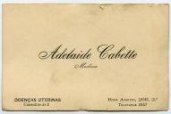 Cartão de visita de Adelaide Cabette