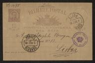 Bilhete-postal de José Leite de Vasconcelos para Teófilo Braga