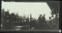 Fotografia de António José de Almeida, em Pedrouços (Lisboa), assistindo ao 19º Concurso Nacional de Tiro