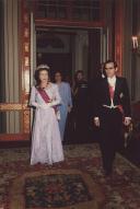 Fotografia de Ramalho Eanes, Manuela Eanes e a Rainha Isabel II
