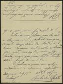 Carta de Carlos de Melo para Teófilo Braga