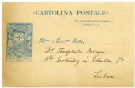 Bilhete-postal de Joaquim de Araújo a Teófilo Braga