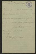 Carta de J. A. Botelho Andrade a Teófilo Braga