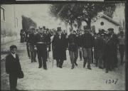 Fotografia de Manuel de Arriaga na abertura do ano letivo da Escola de Guerra