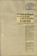 O Chefe do Estado prossegue na sua visita às ilhas do arquipélago de Cabo Verde