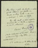 Carta de Francine Benoir a Teófilo Braga