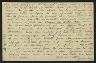 Bilhete-postal de Joaquim de Araújo a Teófilo Braga