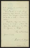 Carta de Joaquim de Araújo para Teófilo Braga
