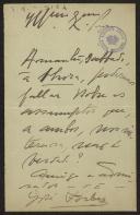 Carta de José Forbes a Teófilo Braga
