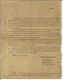 Circular emitida pelos membros do Directório do Partido Republicano Português, Manuel de Arriaga, José Jacinto Nunes, Teófilo Braga e J. F. Azevedo e Silva
