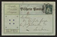 Bilhete-postal de A. Lopes a Teófilo Braga