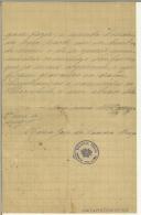 Carta de Maria José da Câmara Braga a Maria do Carmo Xavier de Barros Leite Braga