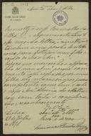 Carta de Severiano Silvestre Lapa, da Academia Real das Ciências de Lisboa, a Teófilo Braga