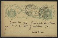 Bilhete-postal de Adolfo Andrade a Teófilo Braga