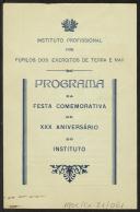 Programa da Festa Comemorativa do XXX Aniversário do Instituto
