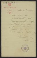 Carta de Faustino da Fonseca para Teófilo Braga